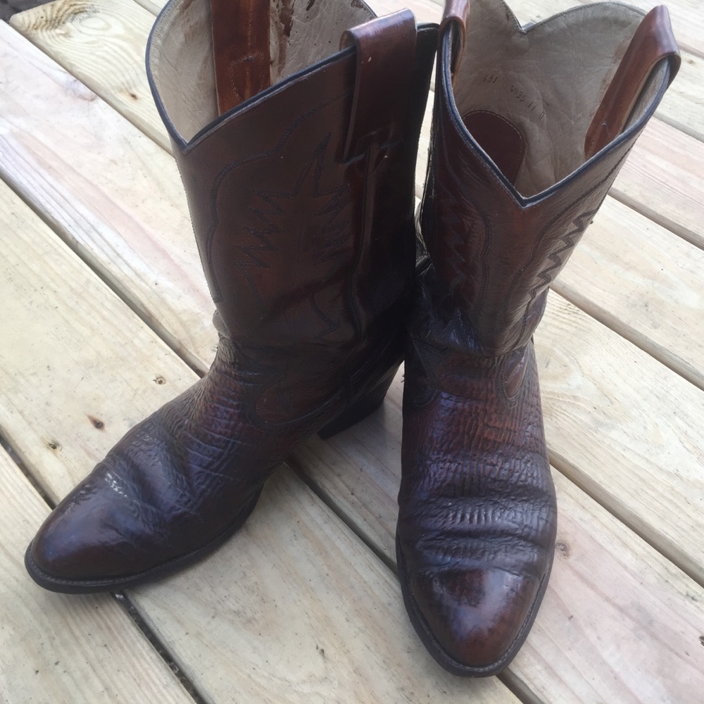 Custom Sharkskin Cowboy Boots